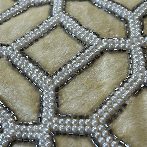 Artistic Accents 14”x24” accent pillow with silver beads and white pearl beads. - Picture 12 of 12